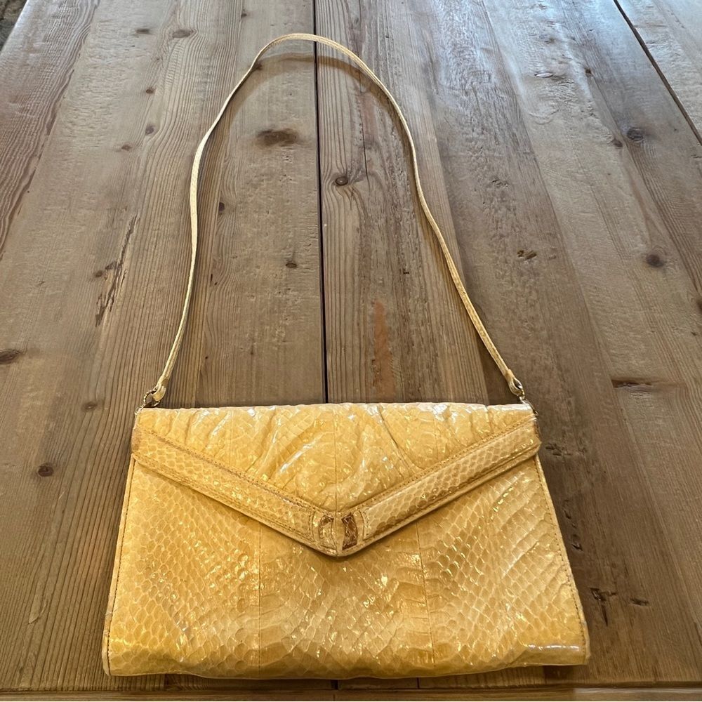 Vintage Mary Ann Rosenfeld Snakeskin Crossbody
